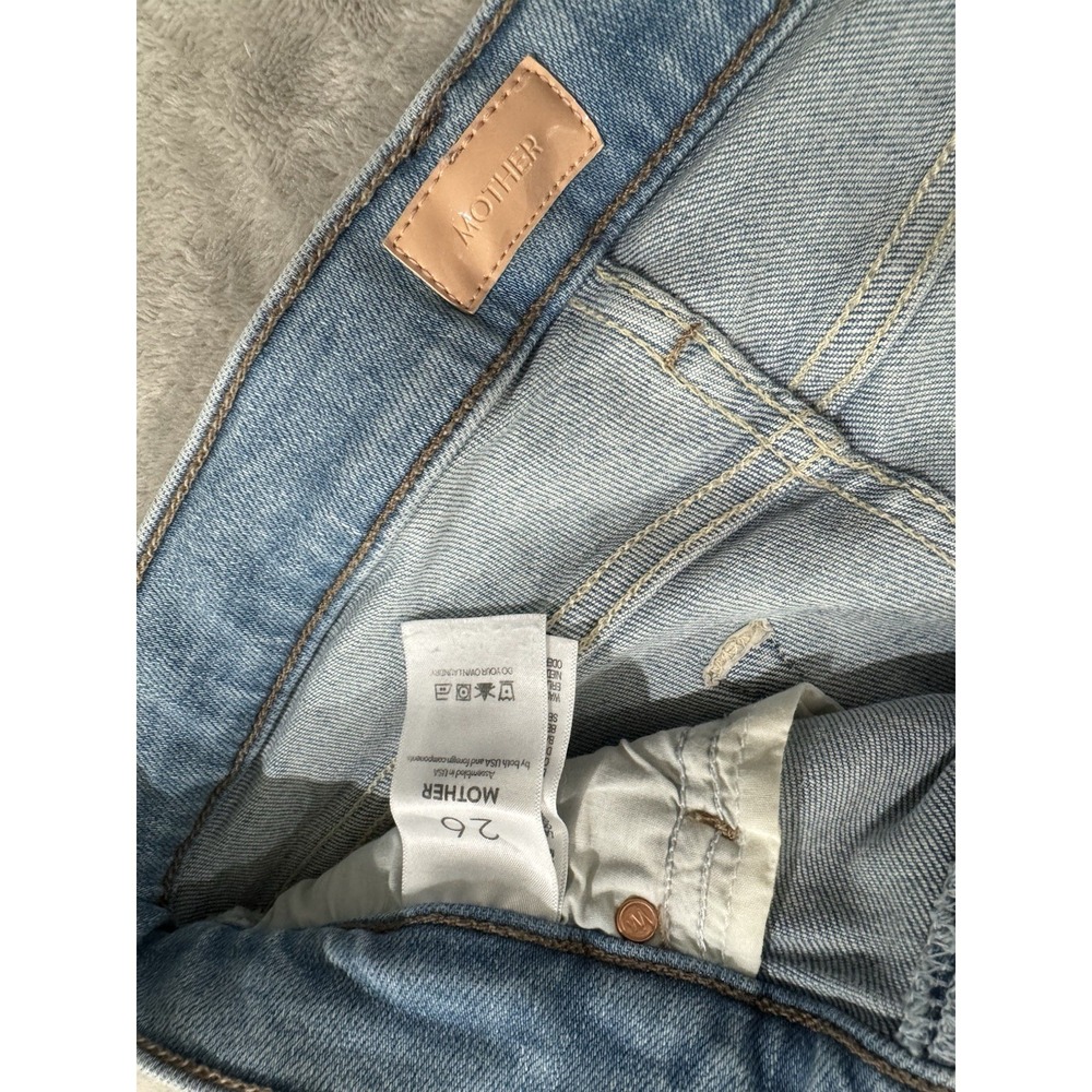 MOTHER Denim The Runaway Step Fray in California Cruiser Light Wash 26x31 Flare - Picture 5 of 9